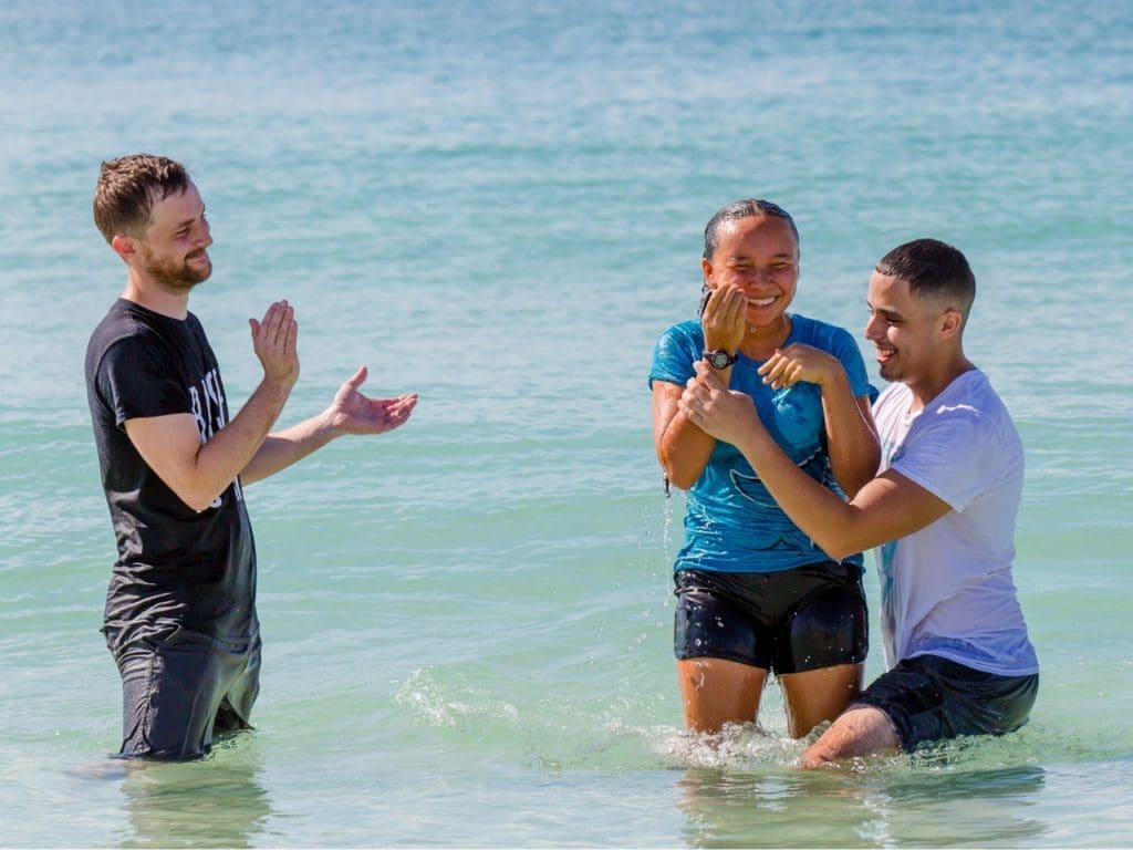Beach Baptism and worship service at Liberty Church Gulf Breeze
